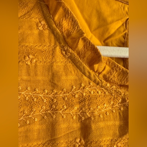 Universal Thread Mustard Yellow Eyelet Dress - Size 3X - Picture 9 of 13